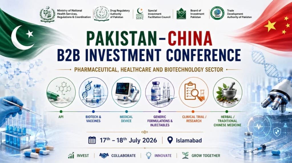 Pakistan–China B2B Investment Conference 2026 — Pharmaceutical, Healthcare & Biotechnology