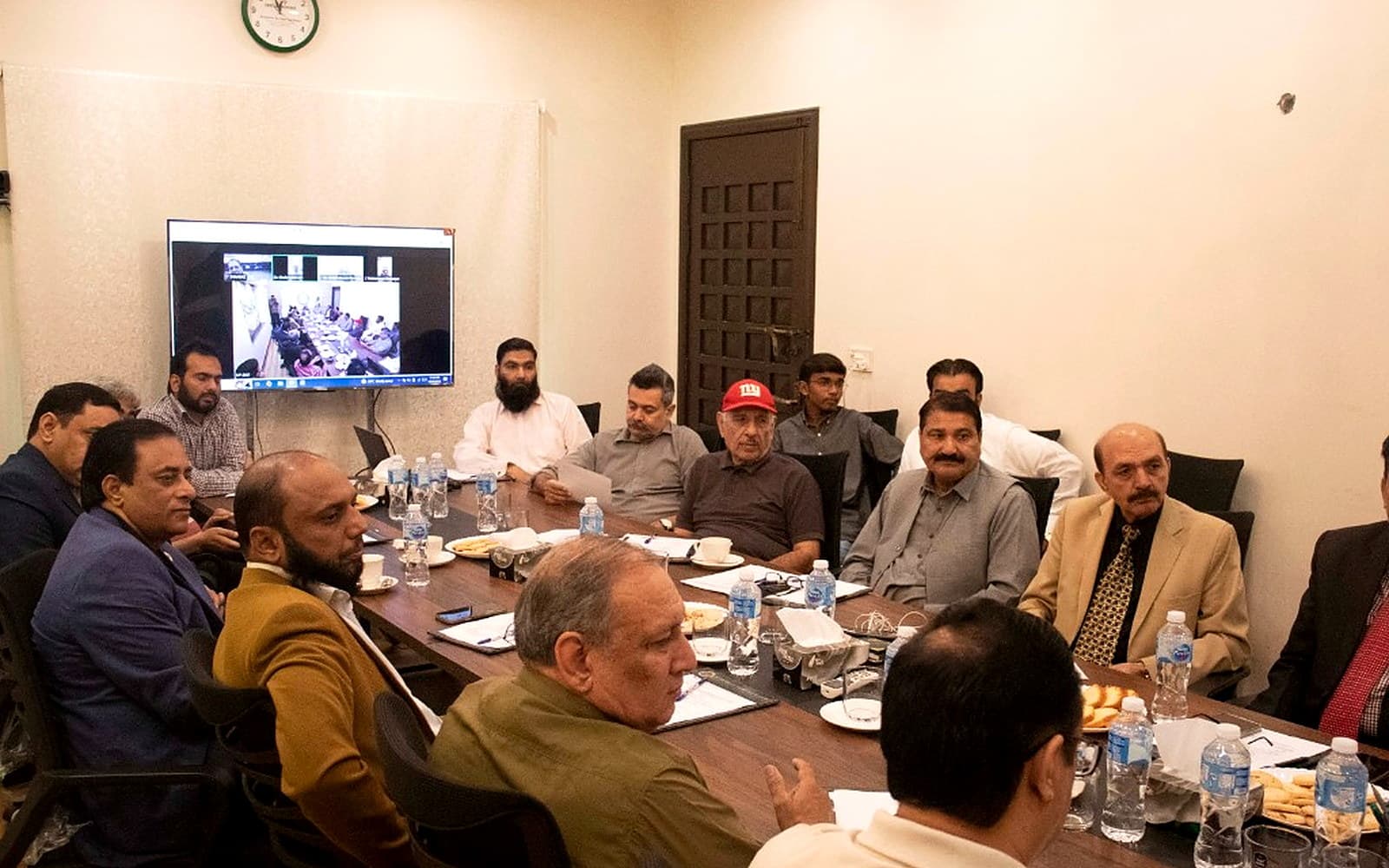 Participants joined the grand meeting at PVPA House both in the room and online.