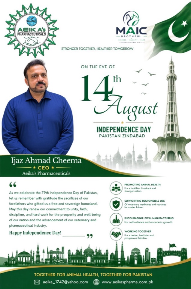 Aeika's Pharmaceuticals — Independence Day message