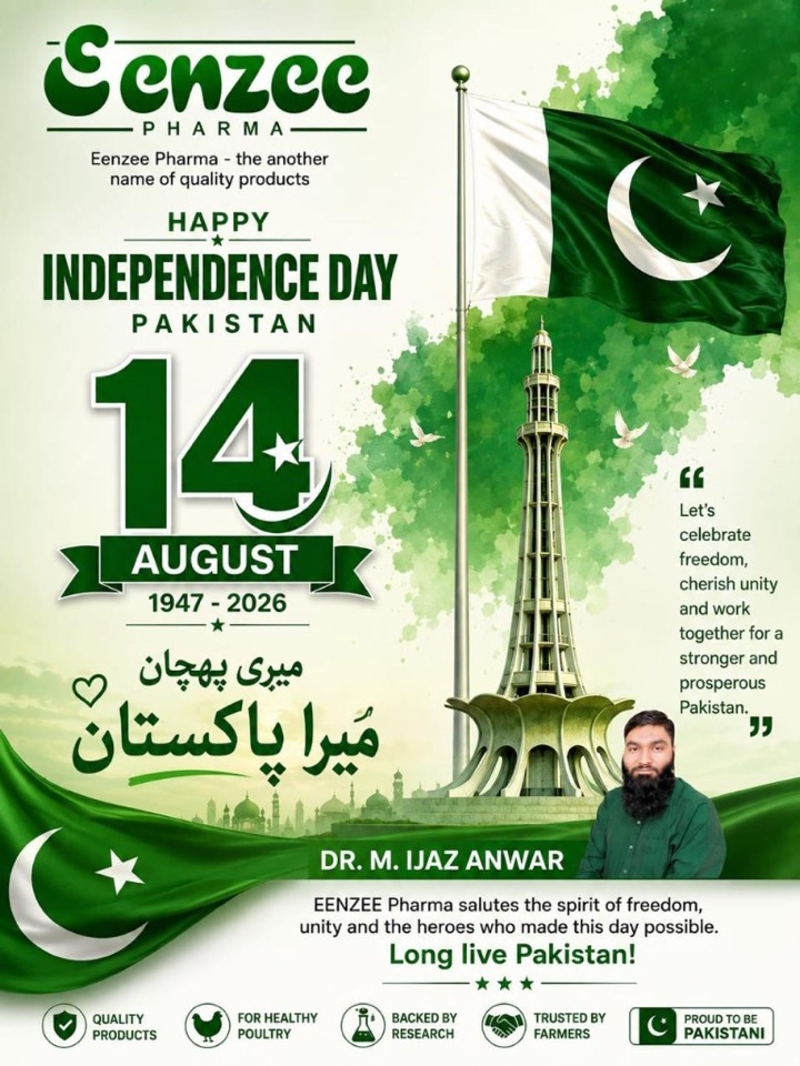Eenzee Pharma — Happy Independence Day Pakistan